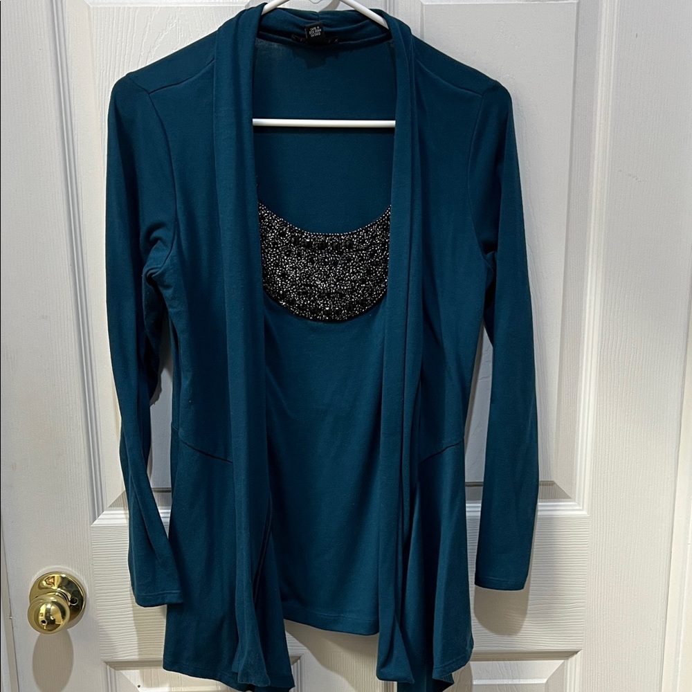 AGB Teal Knit Top
